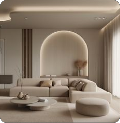 Comfortable office with plants, wooden desk, and two black chairs